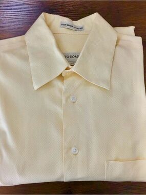 Pronto Uomo Creamy Yellow Long-Sleeve Dress Shirt